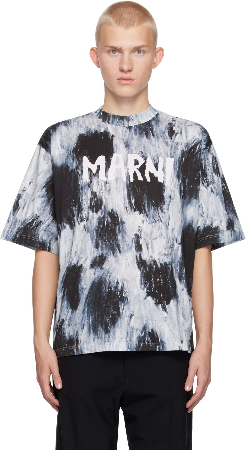 Тениска Marni Brushed T-Shirt Сиво | HUMU0223DP USS017