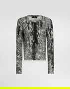 Silk Animal Print Sweater