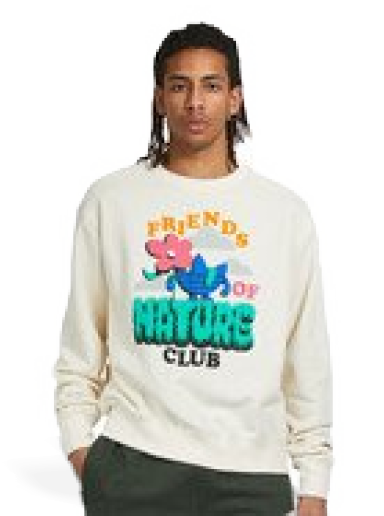 Суитчър adidas Originals Friends Of Nature Club Crewneck Sweater Бежово | HC2118