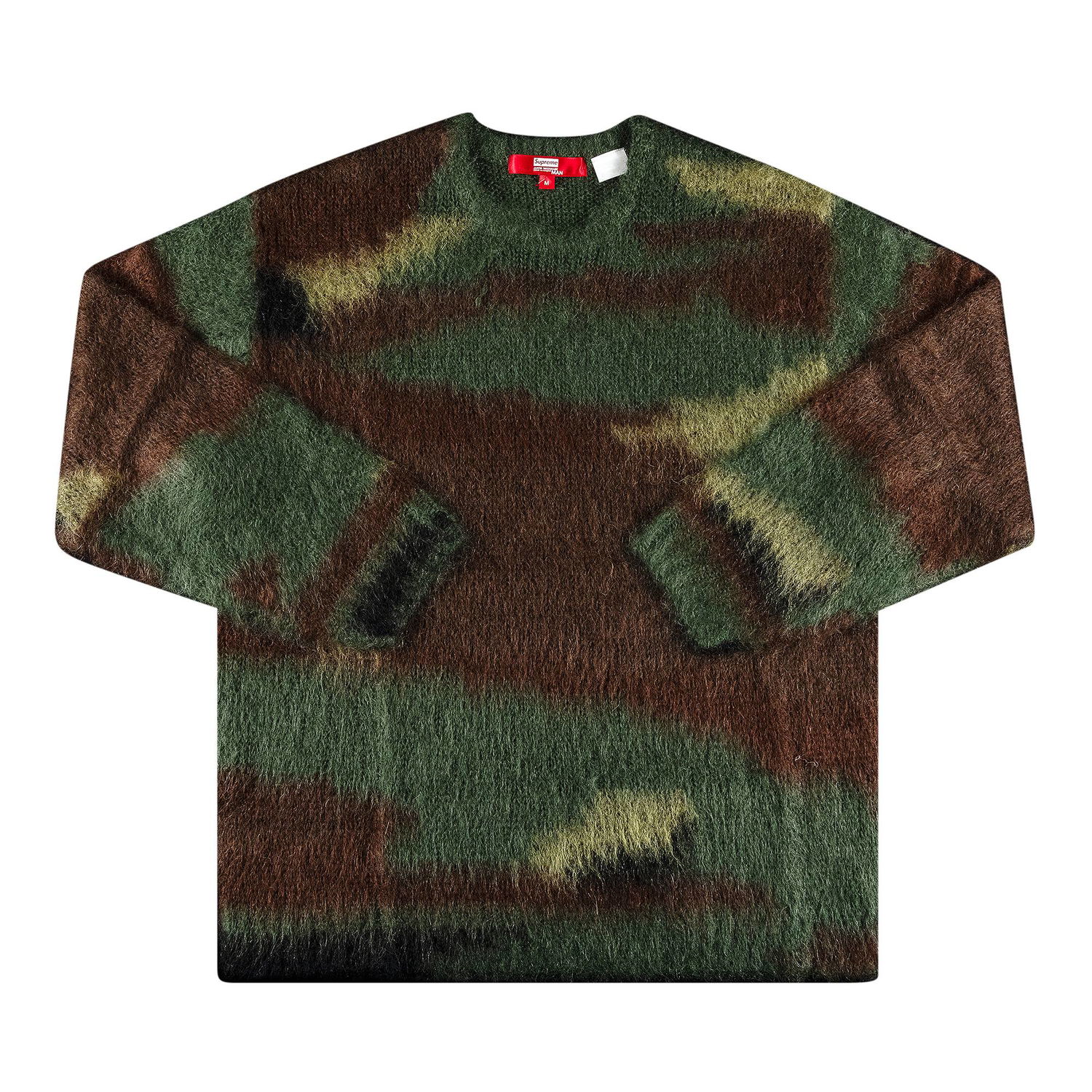 Пуловер Supreme Junya Watanabe x Comme des Garçons MAN Brushed Camo Sweater Зелено | FW21SK20 OLIVE, 1