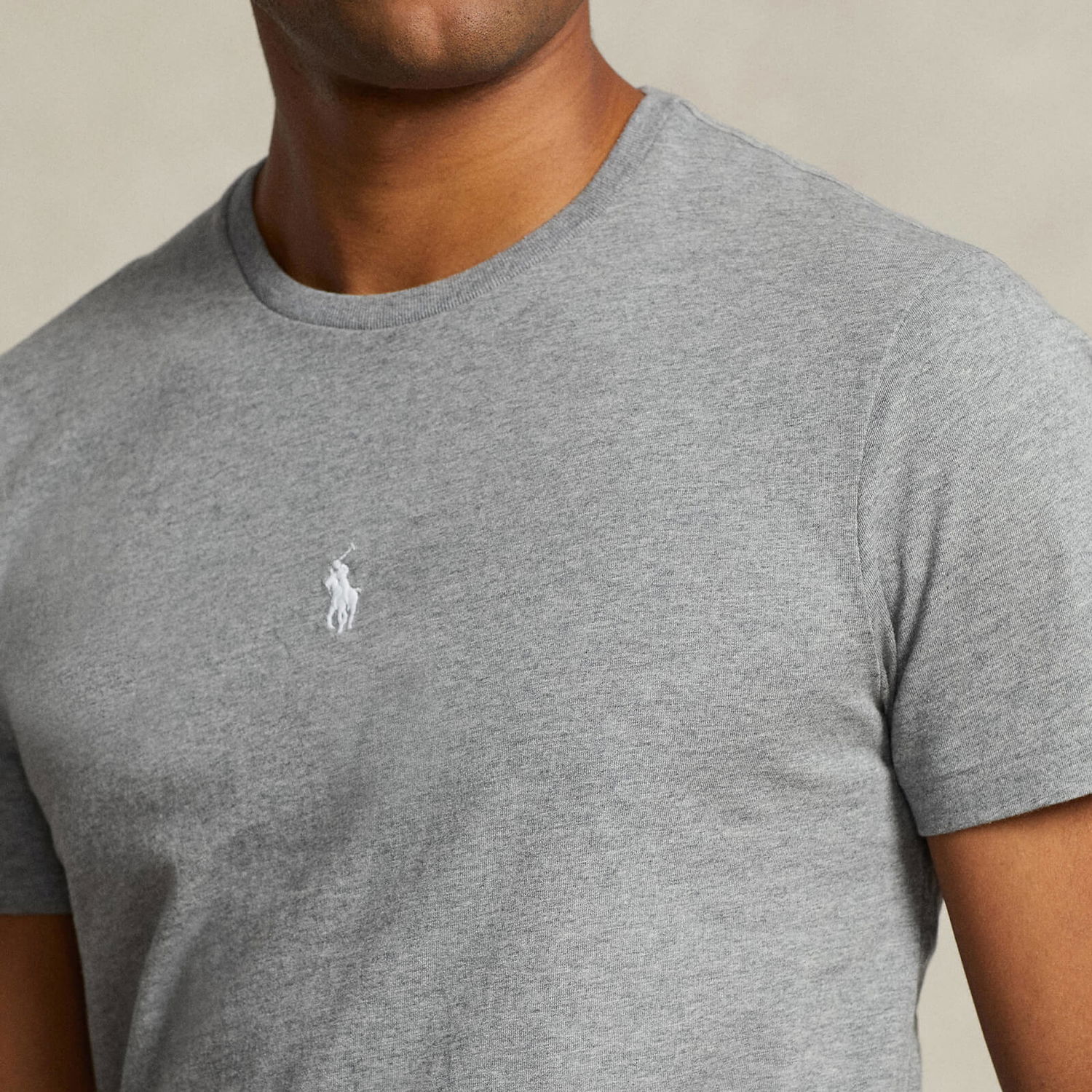 Тениска Polo by Ralph Lauren Polo Ralph Lauren Custom-Slim-Fit Jersey-T-Shirt - Сиво | 710839046047, 0