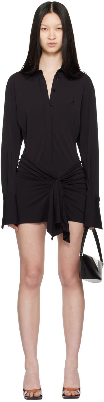 Pокля The Attico Attico Draped Mini Dress Черно | 248WCA306 A014, 0