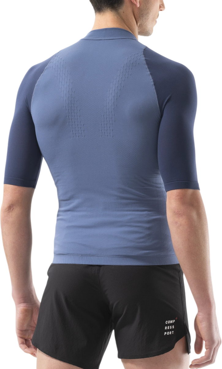 Фланелка Compressport Trail Racing Postural Short Sleeve Top Синьо | atsm4905122, 1