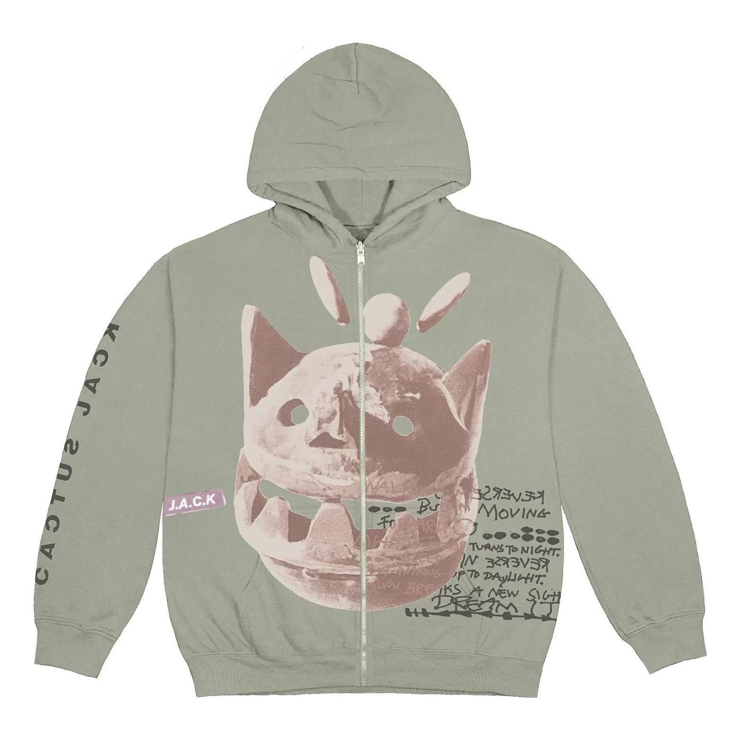 Суитчър Cactus Jack by Travis Scott Travis Scott Cactus Jack New Sight Zip-Up Hoodie Зелено | CJFN-SS87, 0