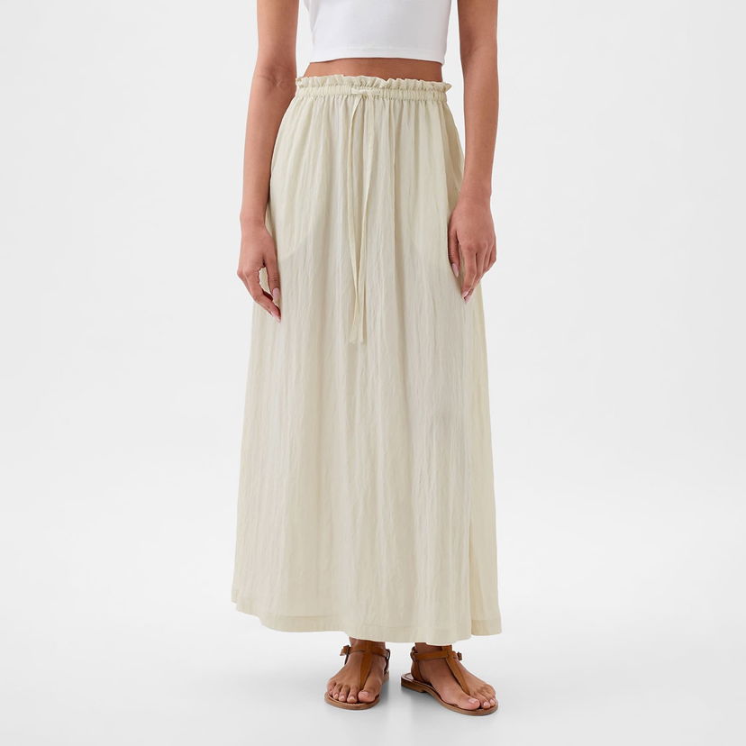 Пола GAP Skirt Paperbag Pull On Maxi Skirt Chino Бежово | 855128-01