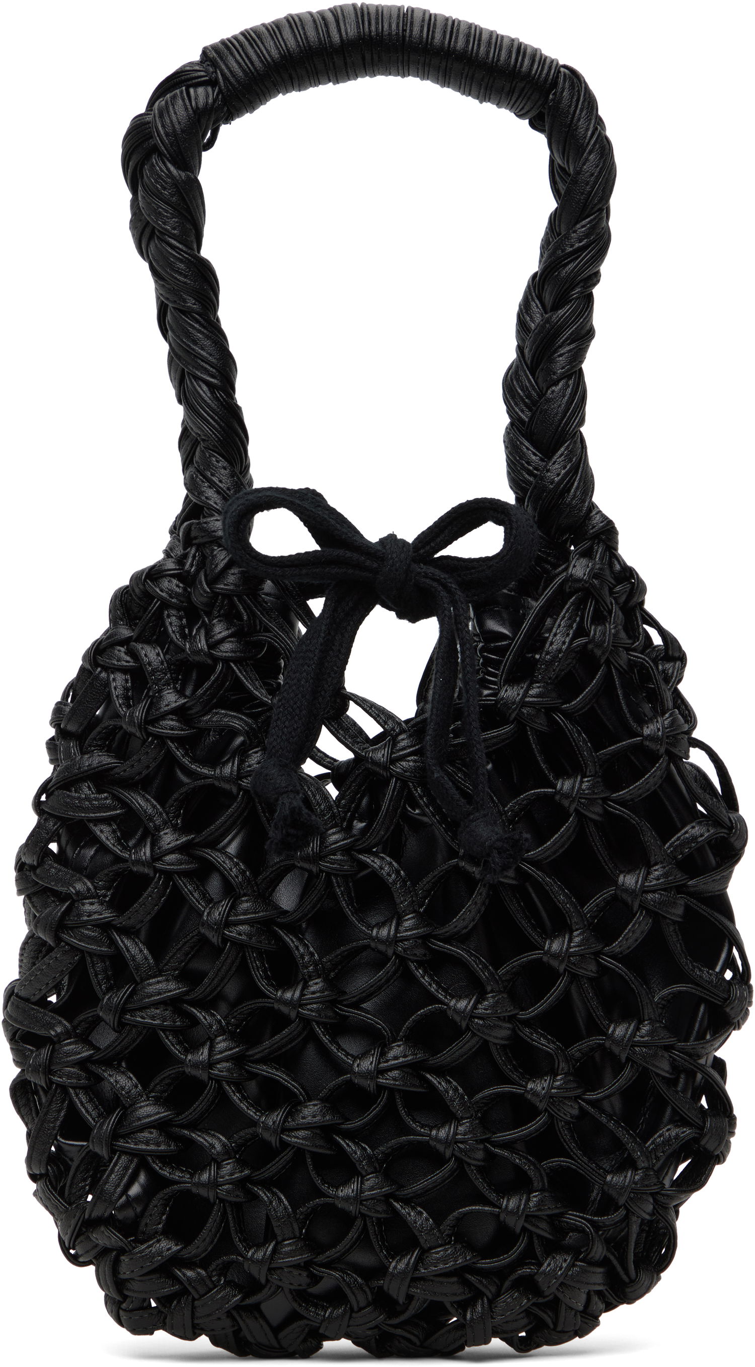 Дамска чанта Junya Watanabe Junya Watanabe Knotted Handbag Черно | JO-K203-051-1, 0