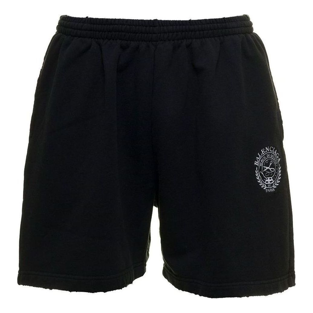 Къси панталони Balenciaga Logo Brushed Sweat Shorts Черно | 676137TMVA39034, 0