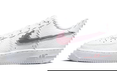 Кецове и обувки Nike Air Force 1 White "Pink Glaze" GS Бяло | CT3839-104, 0