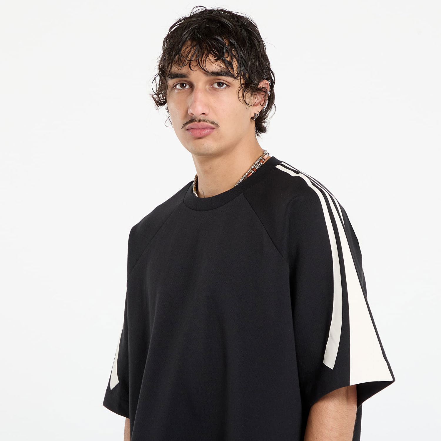 Суитчър adidas Performance Basketball Short Sleeve Sweatshirt Черно | JX5592, 1