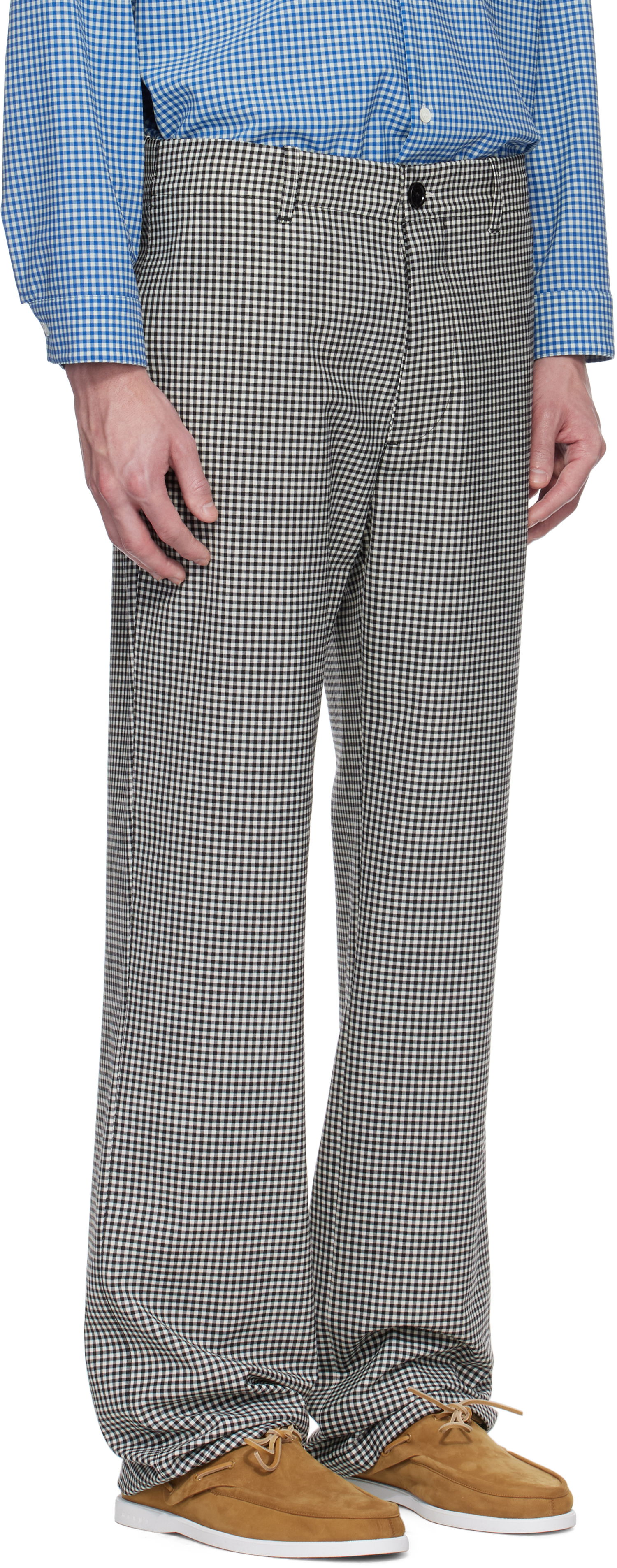 Панталони Marni Marni Gingham Wool Blend Trousers Многоцветен | PUMU0285A0 UTP787, 1