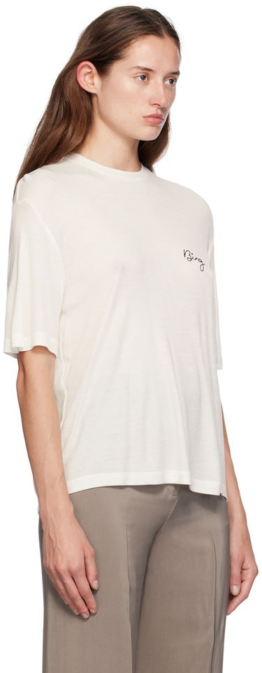 Тениска Anine Bing Short Sleeve Logo T-Shirt Бяло | A-08-2833-150, 3