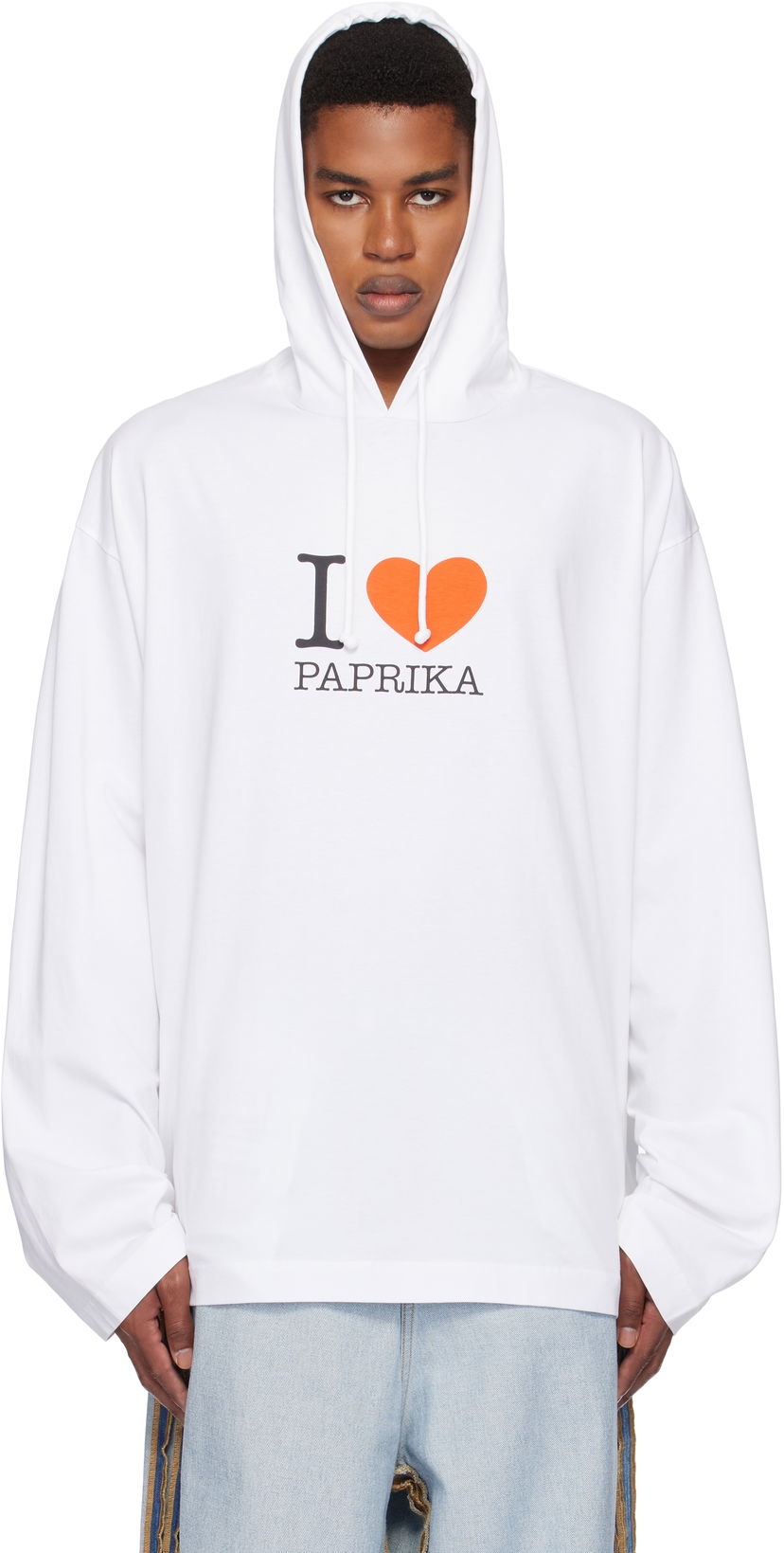 Суитчър VETEMENTS 'I Love Paprika' Print Hoodie Бяло | UA66HD860W