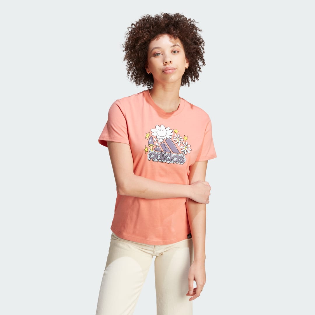 Тениска adidas Performance Doodle Graphic T-Shirt Оранжево
 | IJ7331, 0