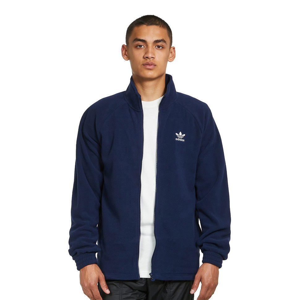 Суитчър adidas Originals Trefoil Teddy Fleece Jacket Тъмно синьо | HK7296, 0