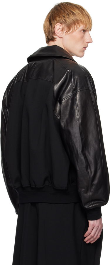 Яке бомбър Jil Sander Jil Sander Padded Leather Bomber Jacket Черно | J21SW0050_J40160, 2