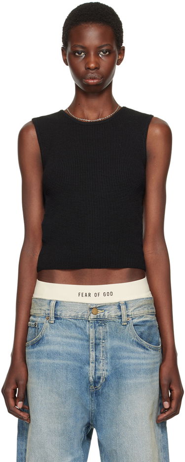 Потник Fear of God Fear of God ESSENTIALS Waffle Tank Top Черно | 192BT247230FW, 0