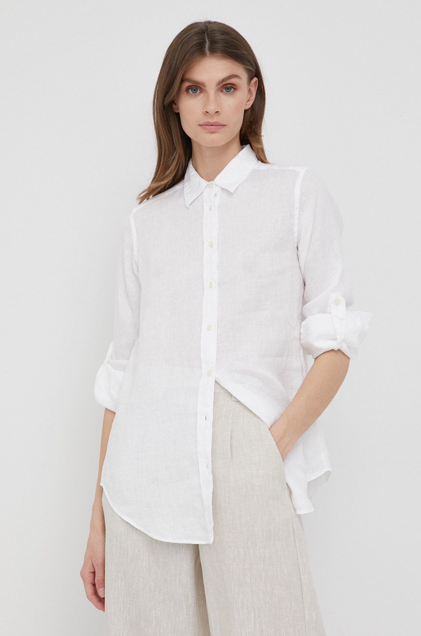 Риза Polo by Ralph Lauren Regular Fit Linen Shirt Бяло | 200782777001, 0