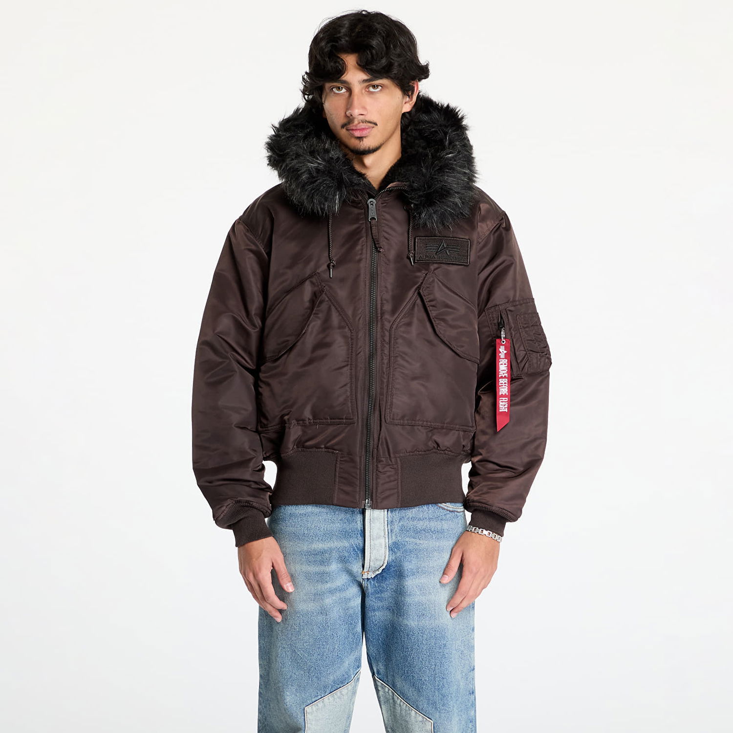 Яке Alpha Industries 45P Hooded Custom Jacket Hunter Brown L Черно | 113145 696, 0