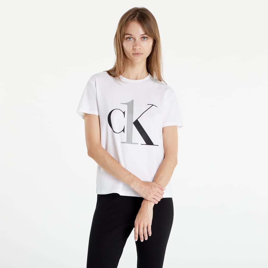 Пижама CALVIN KLEIN Ck1 Sleep Crew Neck Бяло | QS6436E 1XP, 0
