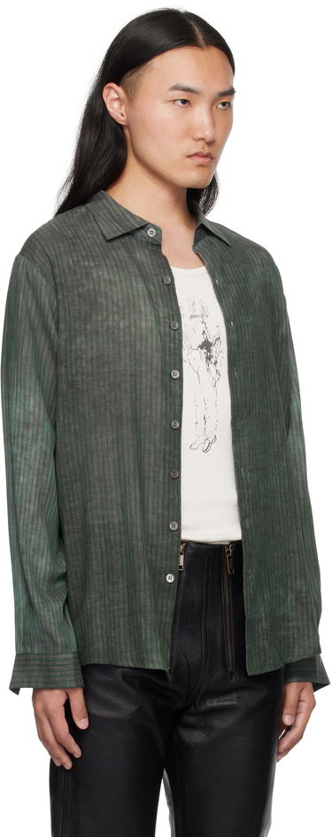 Риза Enfants Riches Déprimés Enfants Riches Déprimés Hamptons Junkie Striped Shirt Зелено | 040-247, 1