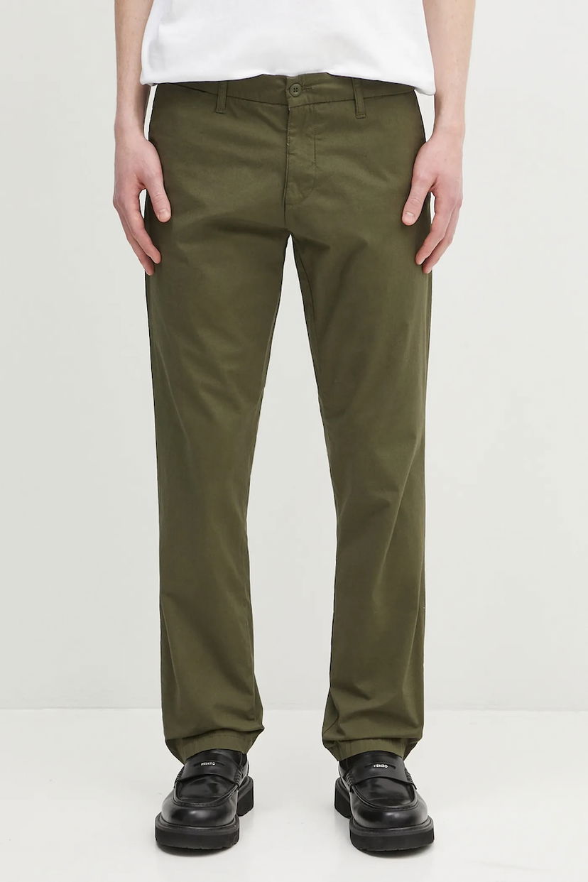 Панталони Carhartt WIP Chinos Sid Pant Зелено | I027955.4102