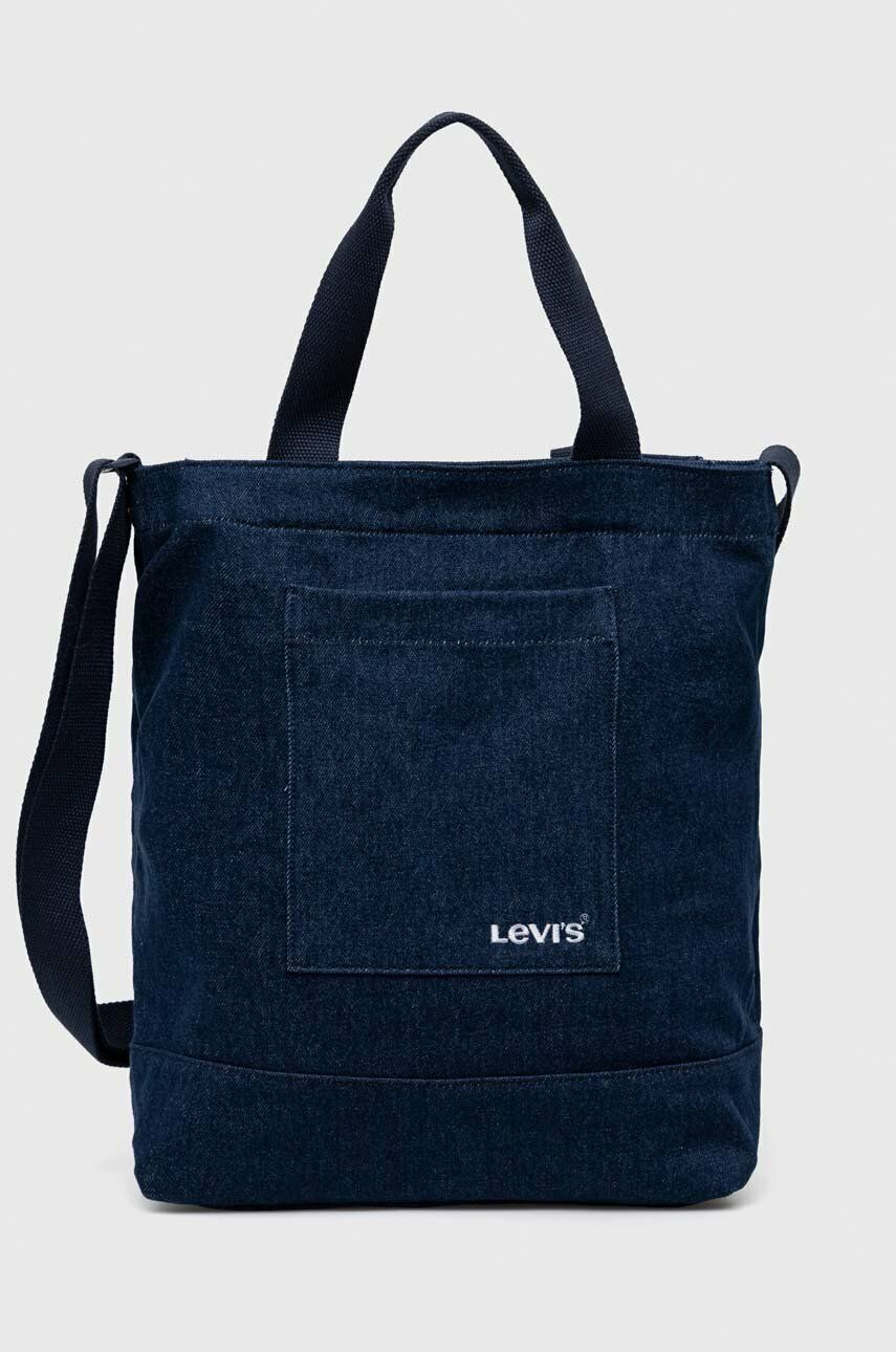 Голяма пазарска чанта Levi's ® Icon Tote Bag Тъмно синьо | D7545.0013, 0