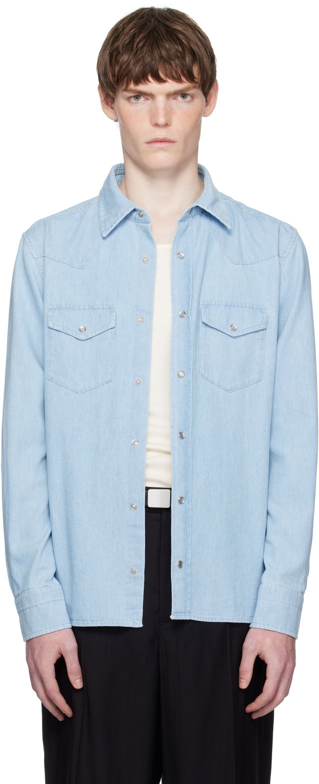 TOM FORD Denim Chambray Western Shirt