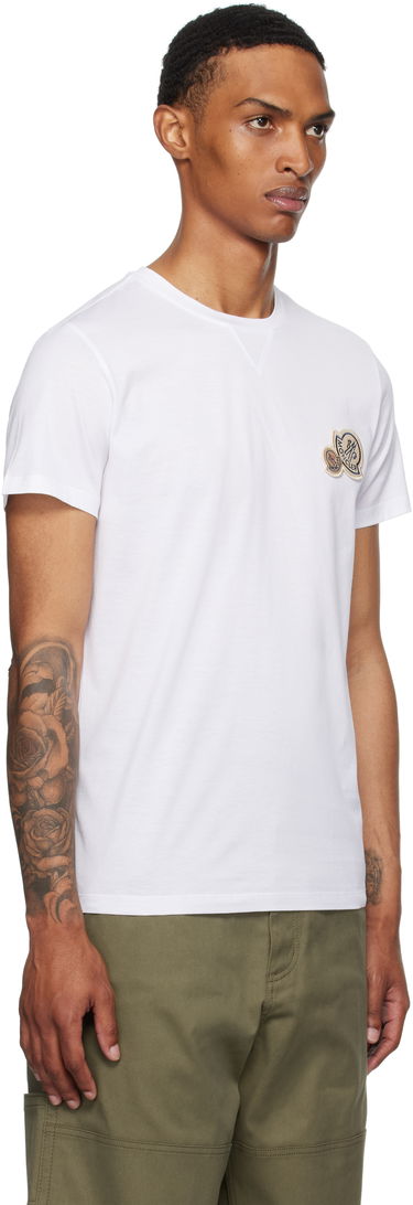 Тениска Moncler Moncler Double Logo Patch Cotton T-Shirt Черно | K20918C000358390Y, 4
