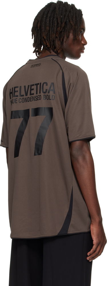 Фланелка VETEMENTS Vetements 'Trademark' Football T-Shirt Кафяво | UH76TR500C, 2