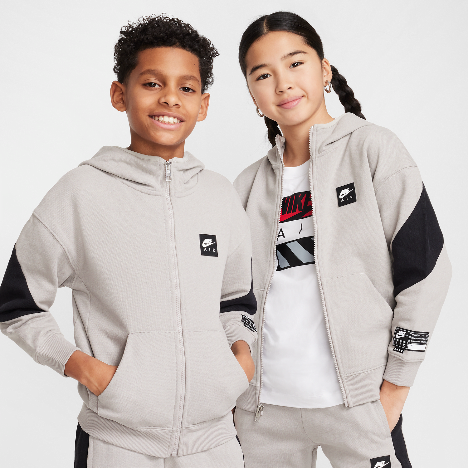 Суитчър Nike Nike Air Full-Zip Fleece Hoodie Сиво | HV1219-009, 0