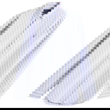 Риза Polo by Ralph Lauren Ralph Lauren Men's Custom Fit Striped Shirt, Size Large Синьо | 710928918002, 1