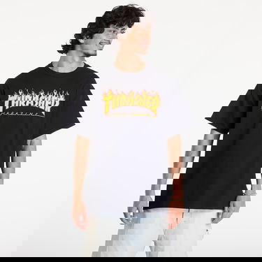 Тениска Thrasher Flame Logo T-Shirt Черно | 110102BK, 0
