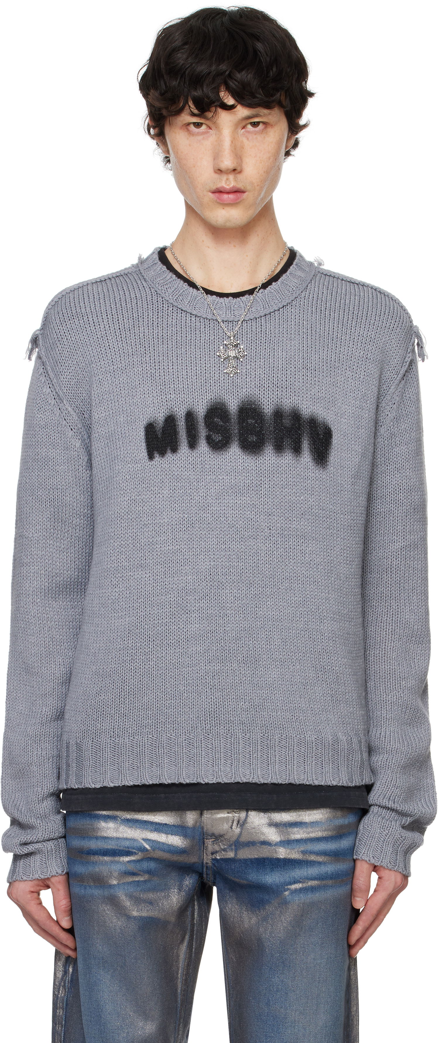 Пуловер MISBHV Community Sweater Сиво | 241M710, 0