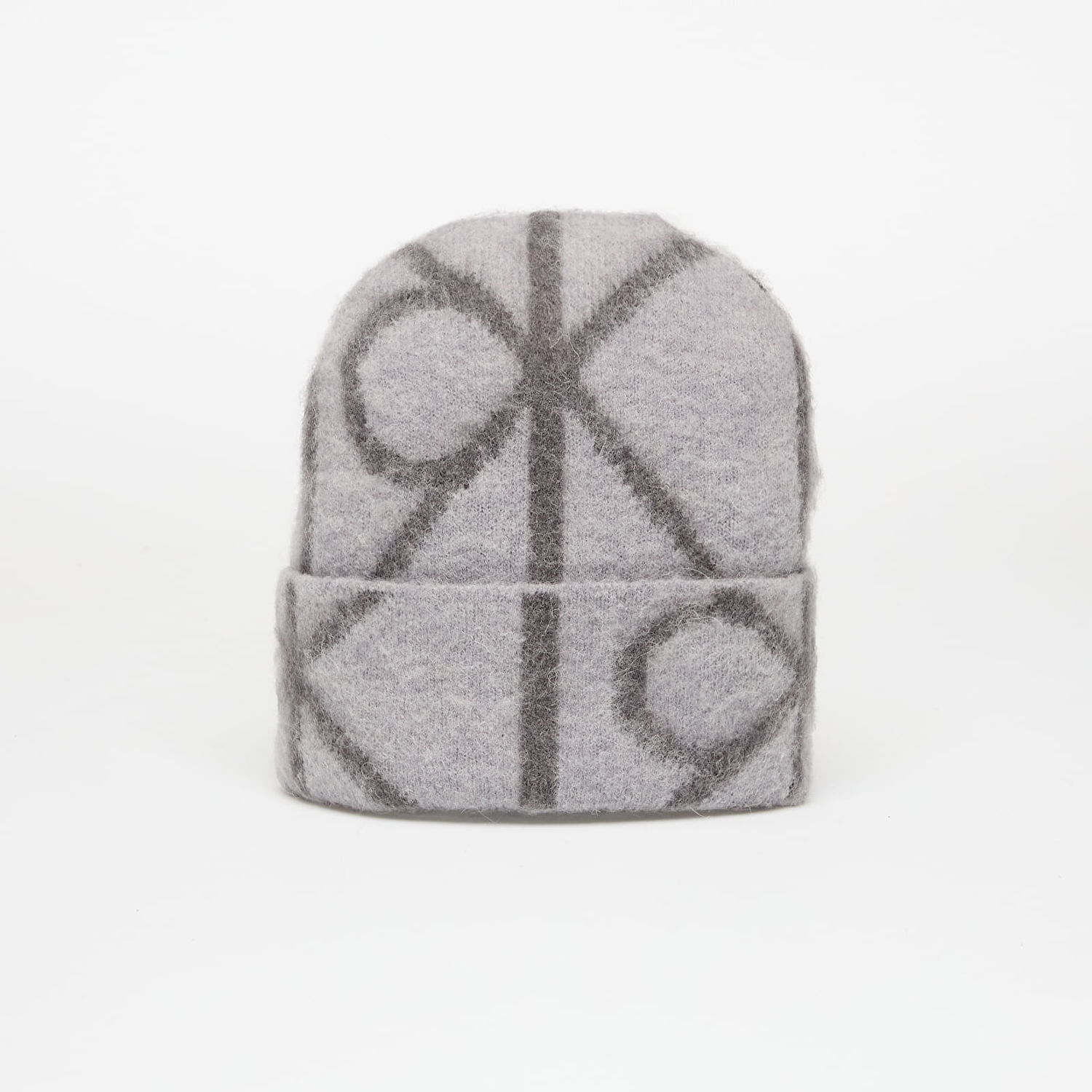 Шапка CALVIN KLEIN Emblem Aop Brushed Beanie Сиво | LV04D8071G N3Z, 1