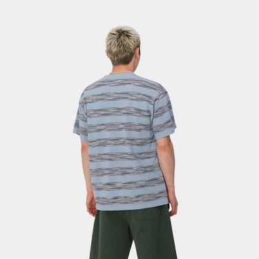 Тениска Carhartt WIP Short Sleeve Pocket T-Shirt in Misty Sky Stripe Синьо | I033679_5, 1
