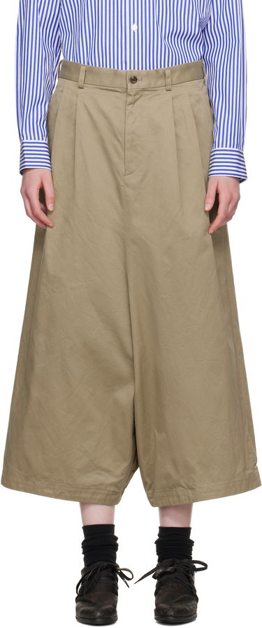 Къси панталони Comme des Garçons Comme des Garçons Cotton Twill Garment Washed Trousers Бежово | RO-P011-051-1, 0