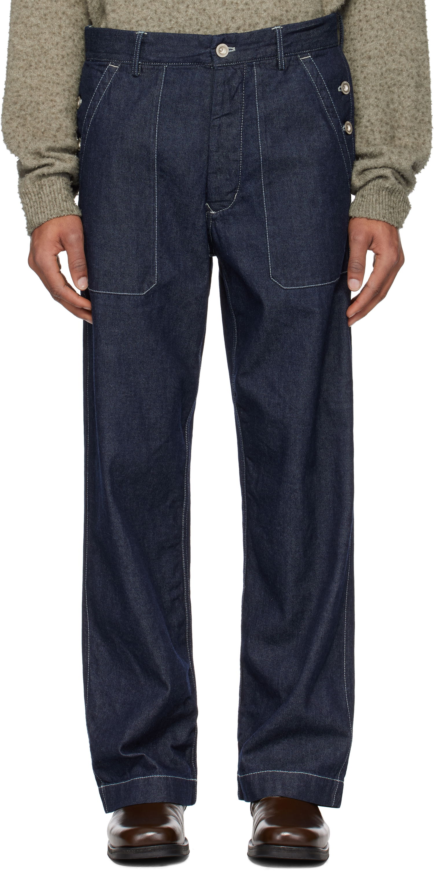 Дънки C.P. Company C.P. Company Loose Denim Jeans Синьо | 18CMPA157A-110295W, 0
