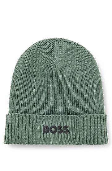 Шапка BOSS BOSS Logo Beanie Hat Зелено | 50499423