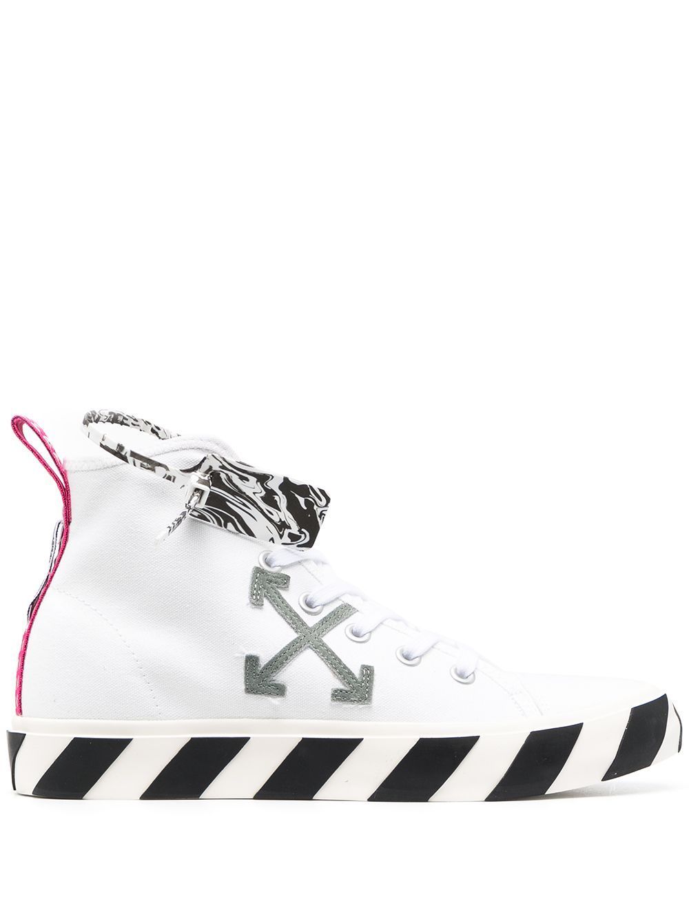 Кецове и обувки Off-White High Top Vulcanized Бяло | OMIA119R21FAB0010109, 0