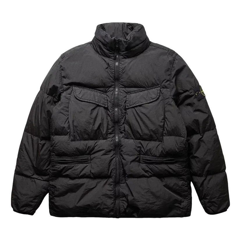 Пухо яке Stone Island Logo Patch Padded Jacket Черно | 771540123-V0029