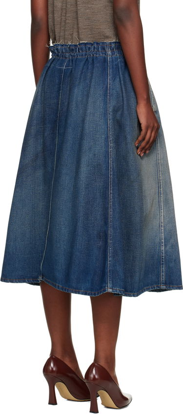 Пола Maison Margiela MM6 Maison Margiela Drawstring Denim Midi Skirt Синьо | S52MI0023 M30017, 2
