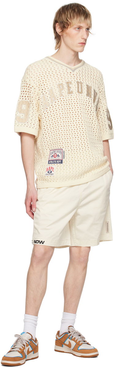 Къси панталони AAPE by A Bathing Ape AAPE by A Bathing Ape Embroidered Shorts Бежово | AAPSPMA668XXMIVX, 3
