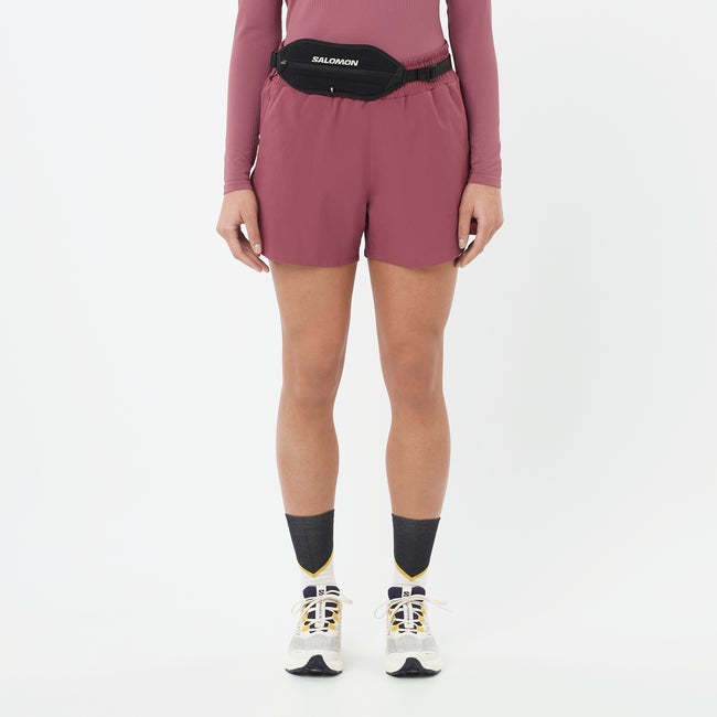 Къси панталони Salomon Shakeout Core 4" Shorts Бургунди | LC2656000