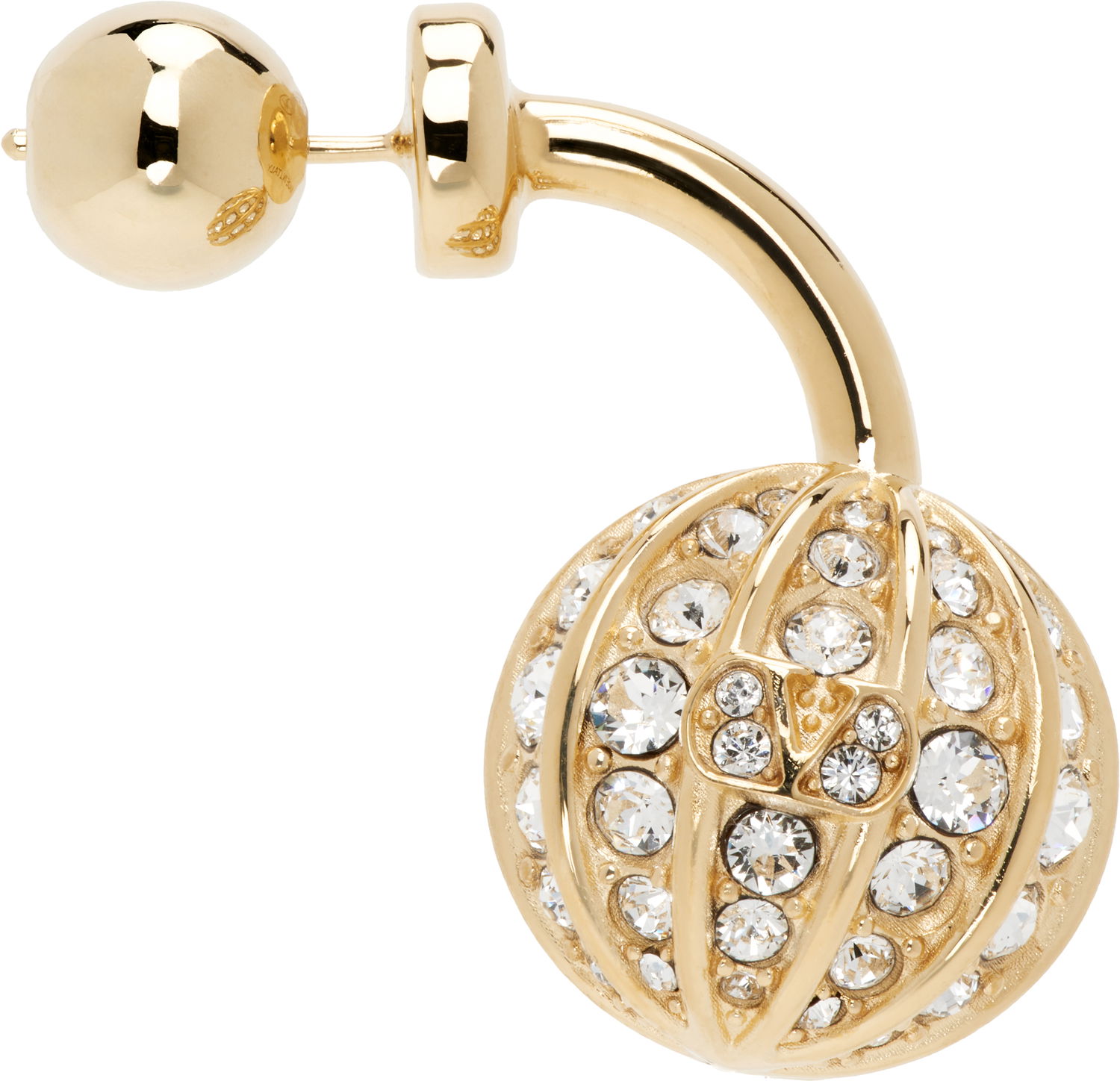 Обеци Valentino Valentino Garavani Poetique Crystal-Embellished Single Earring Жълто | 6W0J0Z07YCW, 0
