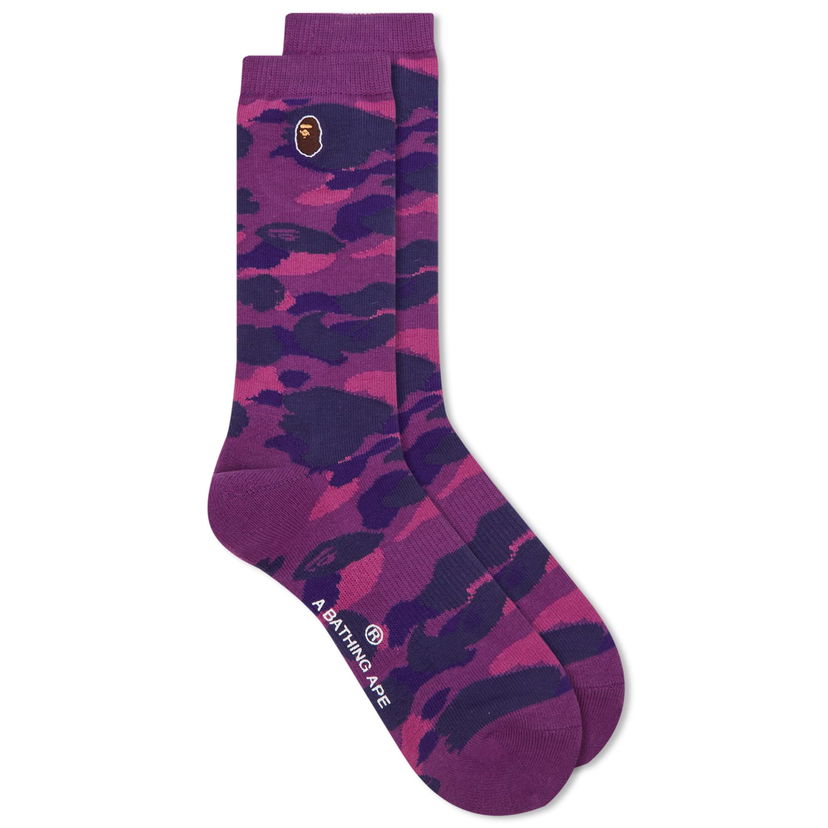 Чорапи BAPE A Bathing Ape Colour Camo One Point Socks Лилаво | 001SOK301003M-PPL