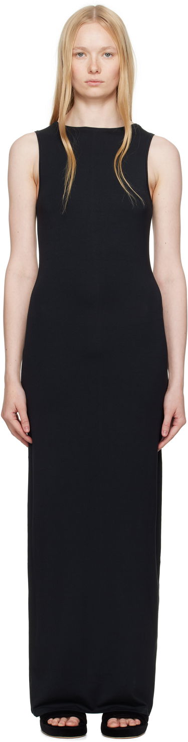 Pокля SKIMS SKIMS Smooth Layers Boat Neck Maxi Dress Черно | DS-DRS-8491W, 0