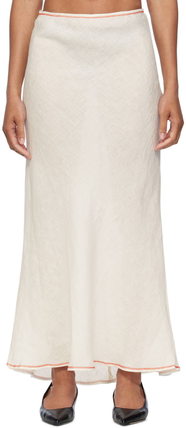 Пола Baserange Baserange Dydine Maxi Skirt Бяло | SKDY-SL-SU24, 0
