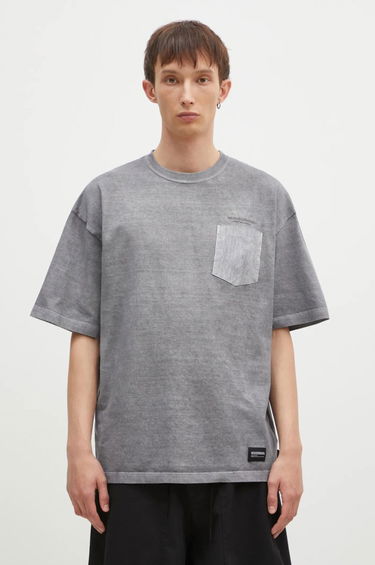 Тениска Neighborhood Pigment Dyed Crewneck T-Shirt Сиво | 242UNNH.CSM04, 0