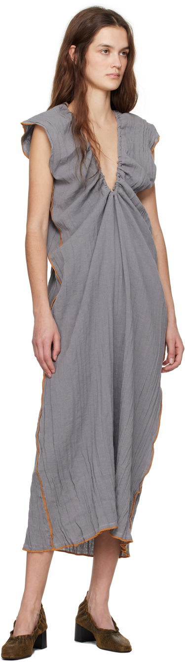 Pокля Baserange Baserange Max Draped Maxi Dress Сиво | DRMX-LC-SP25, 3