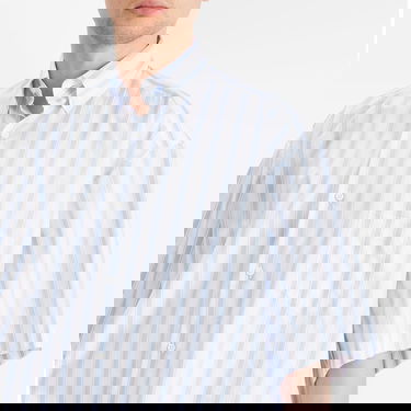 Риза VETEMENTS VETEMENTS Pinstripe Short Sleeve Shirt, Size Large Синьо | UA66SH420L, 5